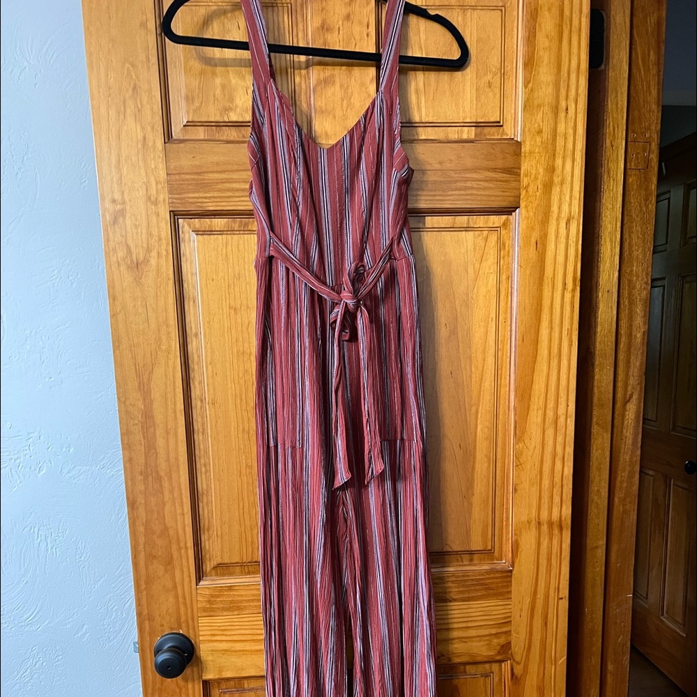 Wide leg jumper burnt orange color